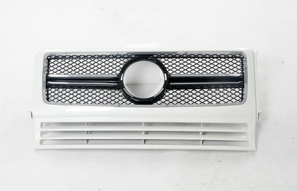 Front Grill Grille For Mercedes-Benz G Class W463 1999-2018 G550 G500 G350 G55 G63 AMG White/Black Upper Bumper Hood Mesh Grid