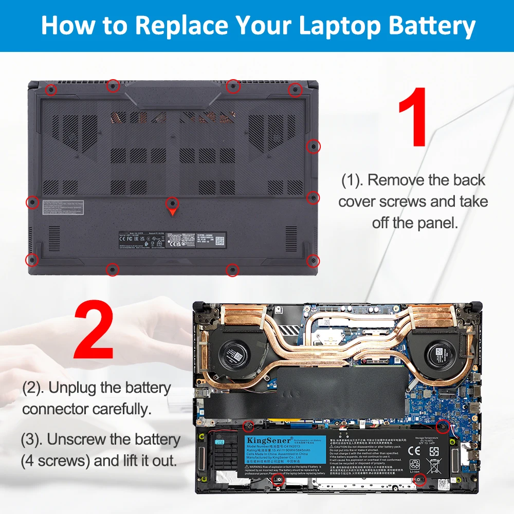 KingSener 90W C41N2013 C41N2013-1 Laptop-Akku für ASUS ROG Strix G513 G513IM G713 G713IM G713QM Rog G533 G533QM G533QR G733ZM – Detail 7