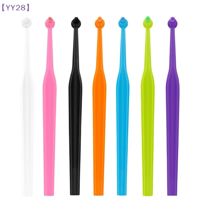 Single-Beam Soft Bristle Interdental Brush Small Head Implant Teeth Cleaning Toothbrush With Replacement Head Oral Care Tool{Y}