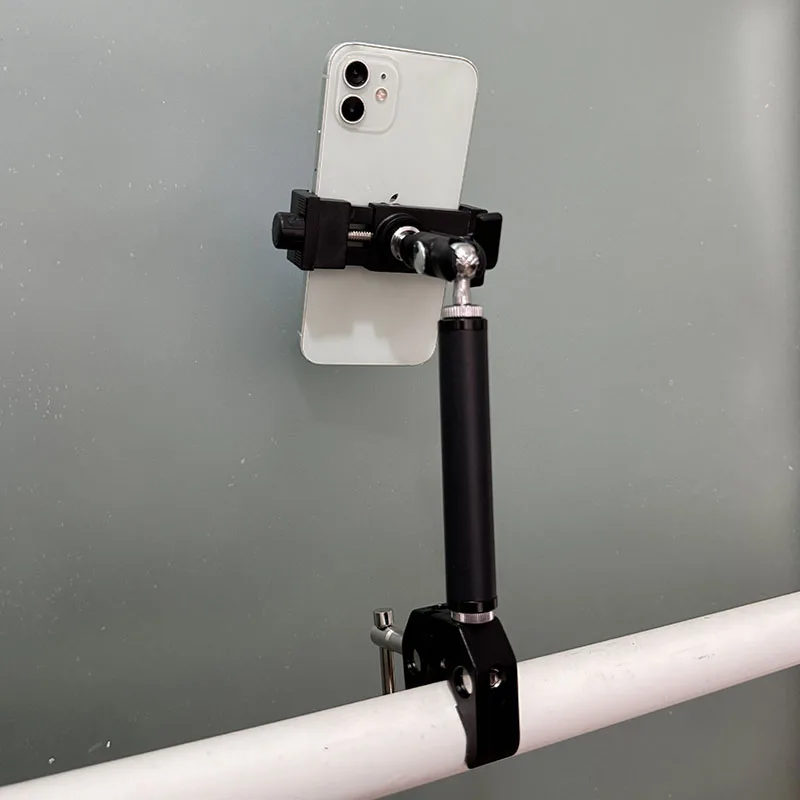 Metal Crab Clip Riding Handlebar Shockproof Mobile Phone Universal 360 × 3 Camera Holder for Riding Recording