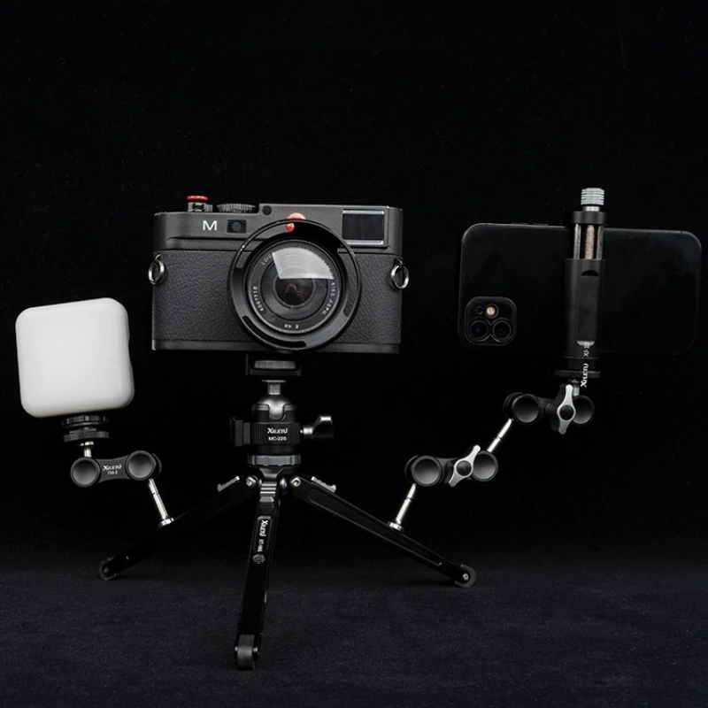 Aluminum Desktop Tripod Portable Handheld Support for Mirrorless Camera Vlog Video Shooting Live Broadcast Selfie Triangle Stand