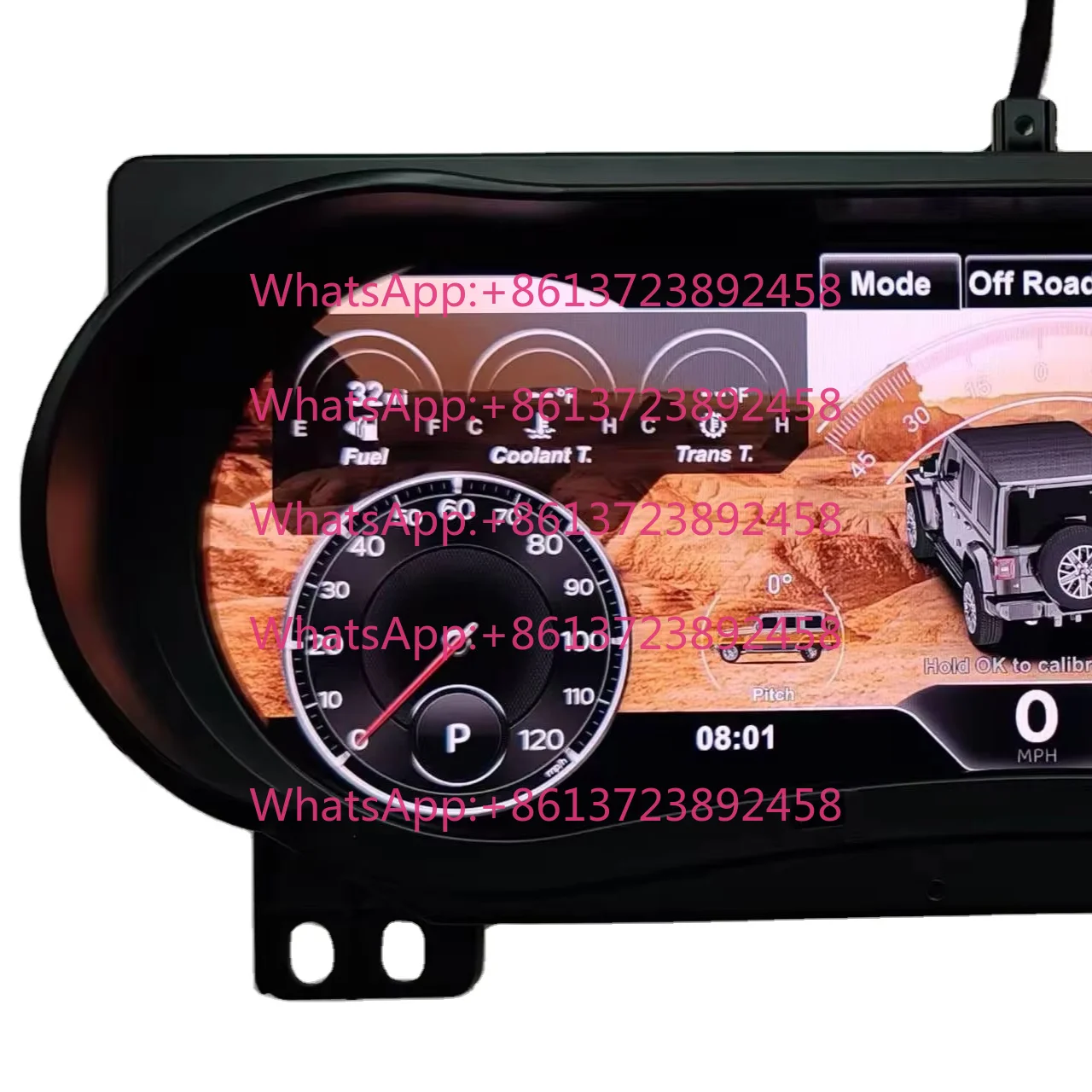 Yurunxiang RN-1203JL IPS Digital Speedometer 1920x1080 Android Dashboard Instrument Cluster for Jeep Wrangler JL 2018-2023