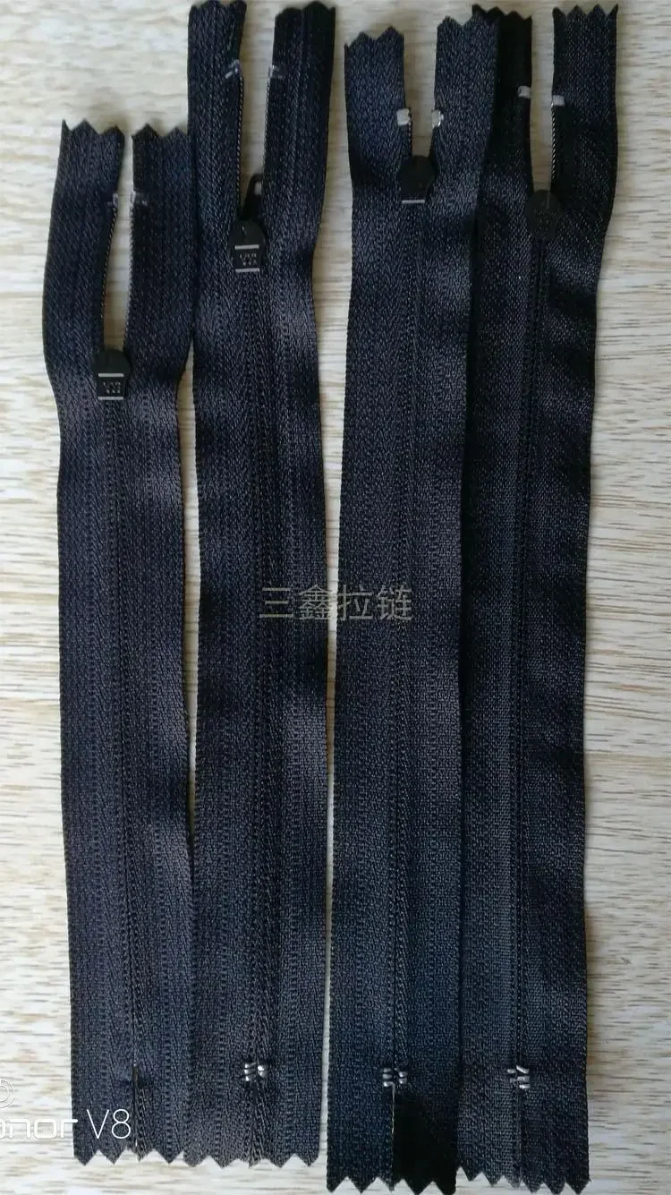 50pcs/Lot Ykk Nylon Coil Close End Zipper Black for Trousers Dress Pocket Bag Sewing Accessories Wholesale