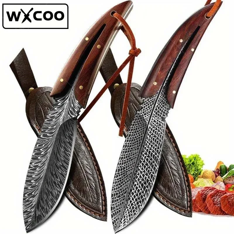 Professional Kitchen Knives with Knife Sheath Stainless Steel Boning Knife Vegetable Cutter Fruit Paring Knife for Hobby Knife