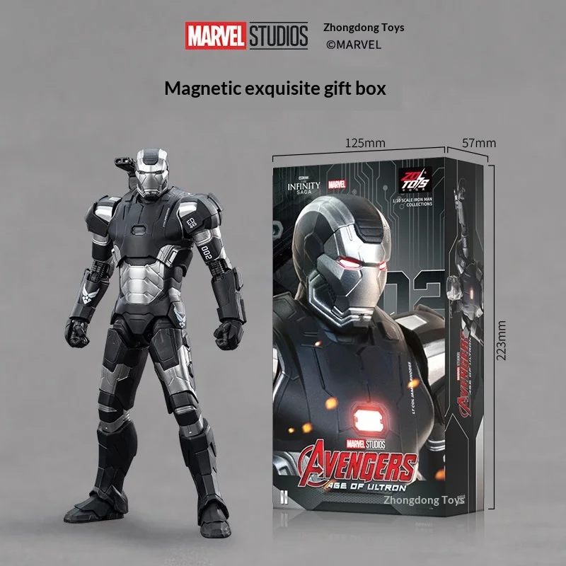 Zhongdong Marvel War Machine Mk2 Action Figure Collectible Model Movable Joints Desktop Display Gift For Adult Marvel Fans