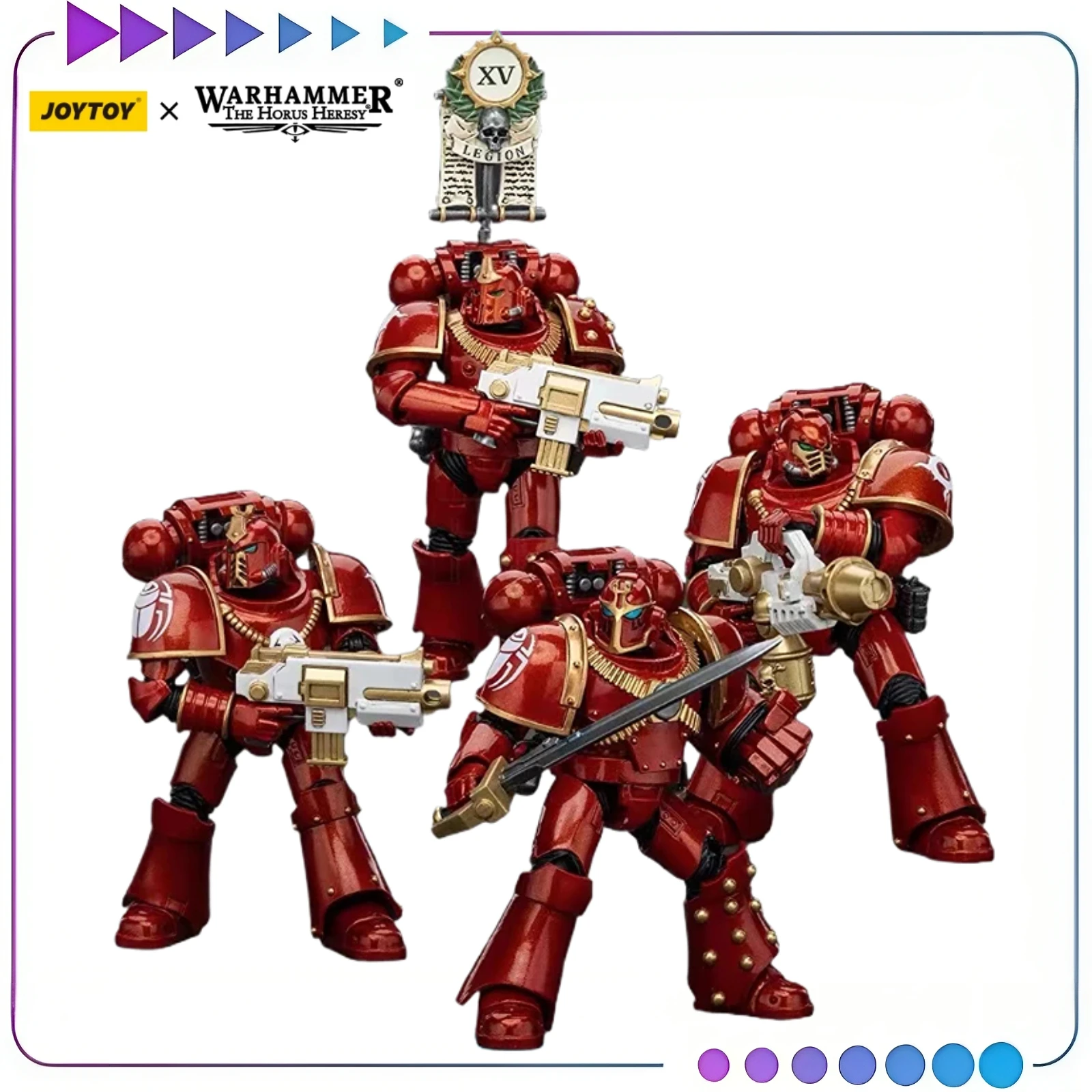 

【Оригинал】JOYTOY Warhammer 40K Thousand Sons Legion MKIV T Actical Squad Sergeant с Power Fist 1/18 Фигурки Игрушки