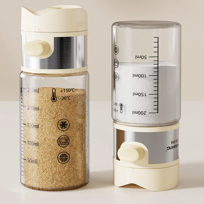 قياس الملح شاكر الصحافة نوع موزع ، السكر ، التوابل ، الفلفل ، زجاجة التوابل ، المطبخ الكمية رش الملح أداة ، 0.5g #5