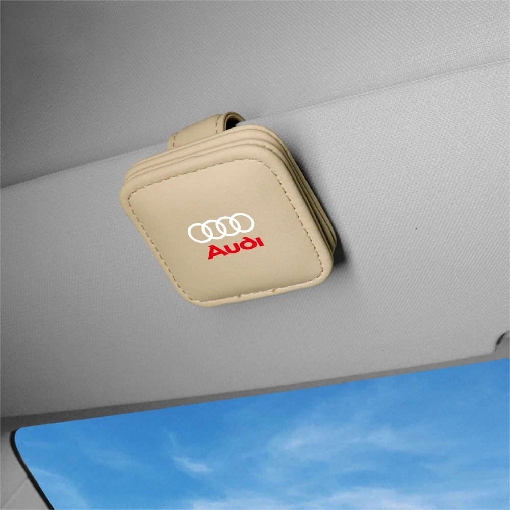 Car Sun Visor Sunglasses Clip For Audi A3 A4 A6 C6 B8 8P Q3 B7 A5 A1 Sline C5 8V Q5 B6 B9 RS Q7 A7 A8 S3 S4 8L Q6 Q4 B5 B3 B4 Q8 view 2