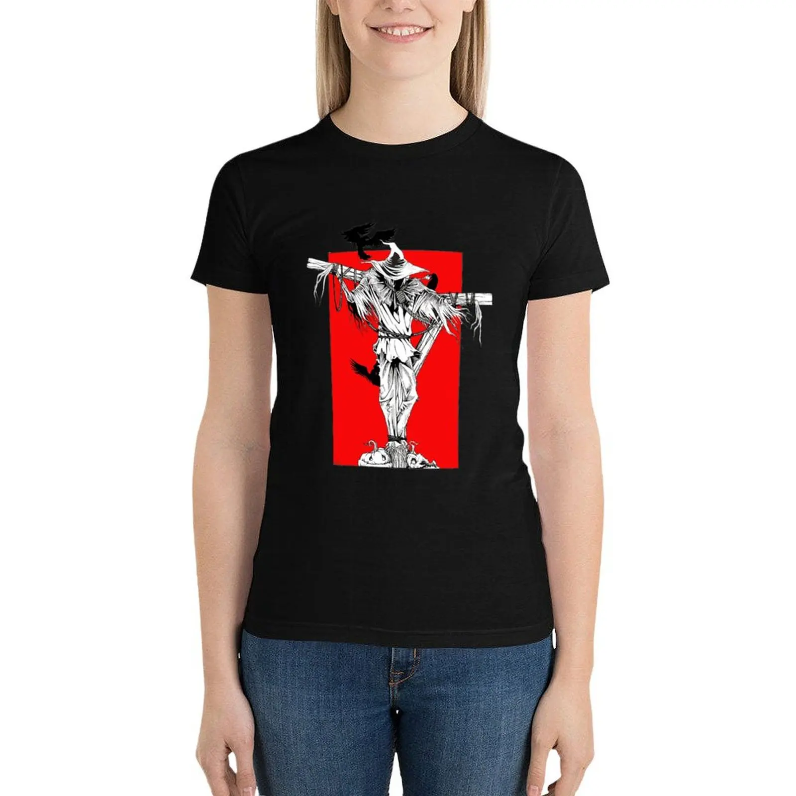 Scarecrow T-Shirt hippie clothes Female clothing aesthetic clothes graphic t-shirts for Women