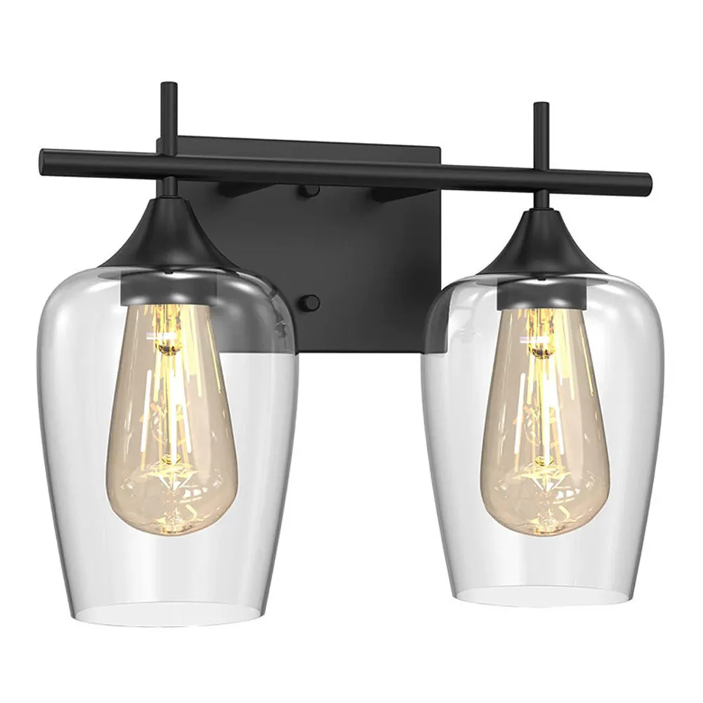 Vintage Bathroom Wall Lamp 2-Light Retro Industrial Design for Over Mirror Vanity Bathroom Bedroom Living Room Decoration Use