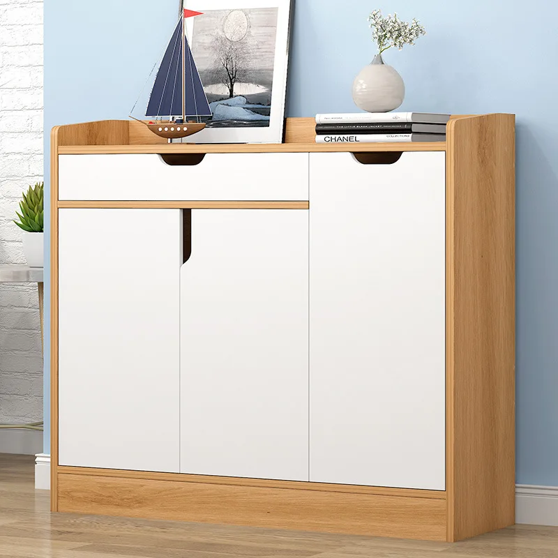

Shoe cabinet, household, door simple multi-layer dust-proof wooden shoes multi-functional storage rack storage