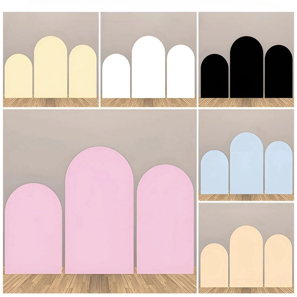 

Arched Backdrop Cover Wedding Baby Shower Birthday Party Decoration Solid Color Background Photo Studio Props