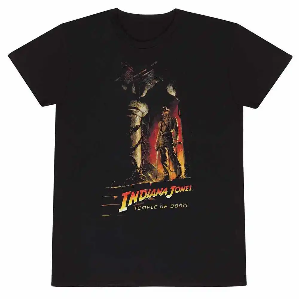 INDIANA JONES TEMPLE OF  MOVIE POSTER PRINT BLACK T-SHIRT