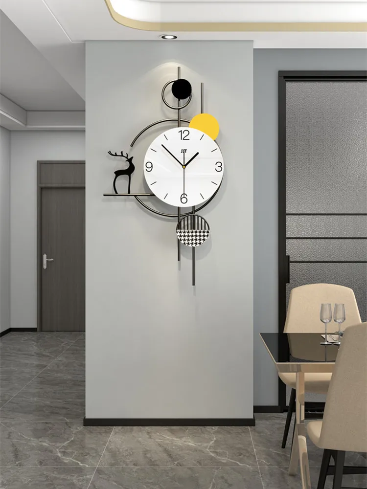 Large 3D Deer Wall Clock, Living Room, Home Watch, Morden Design Clocks, Silent Art Decoration, Nordic Hanging Horologe