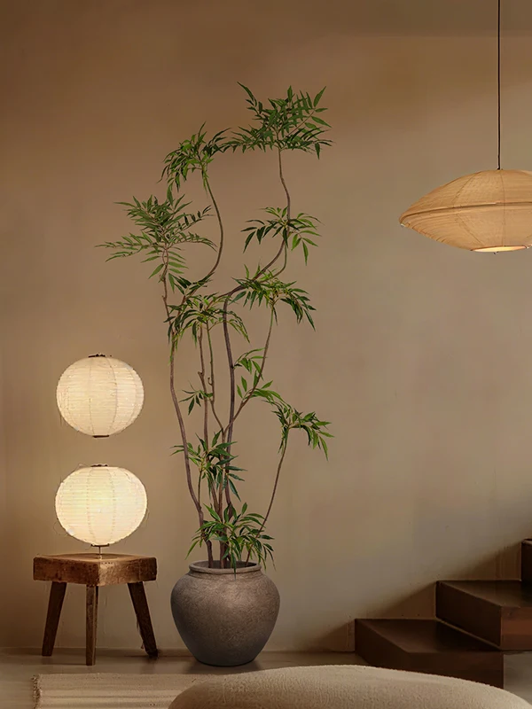 

Indoor Decorative Faux Plant Tall Luxury Artificial Tree Zen Sle Floor Standing Pot Decoration Ornaments Chinese Lacape