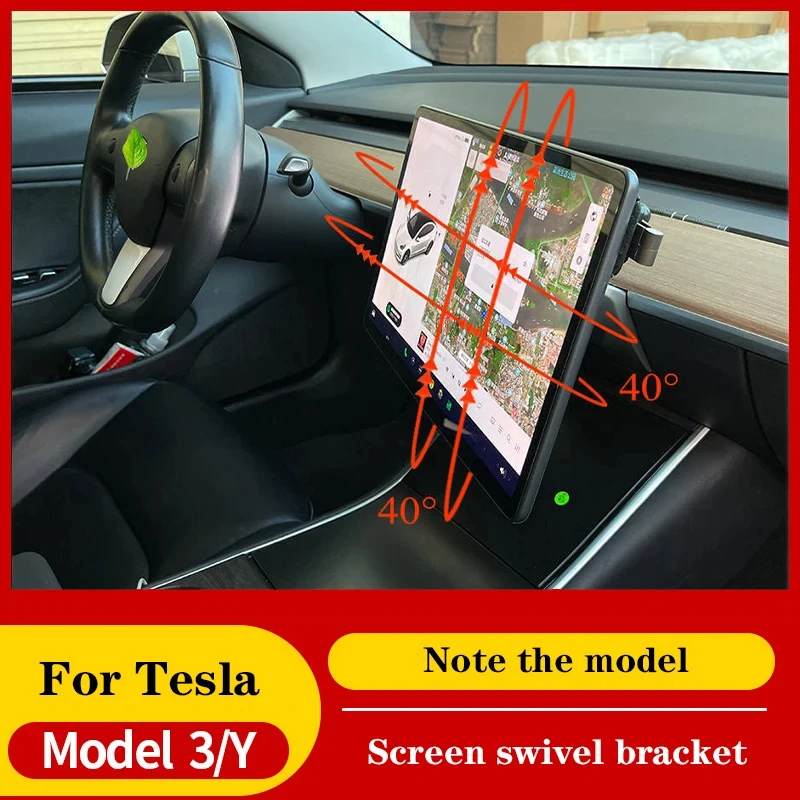 Central Control Screen Display suporte de rotação, carro GPS Navigation Holder, montagem giratória, acessórios para Tesla Model 3 Y, Novo, 2023