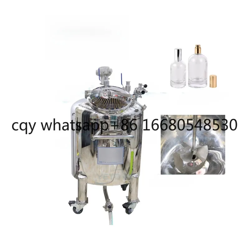 

YETO 50-1000L Movable Simple sealed Pneumatic Perfume Oil Liquid Mixing Mixer Blender Dispenser Storage tank Equipment Price