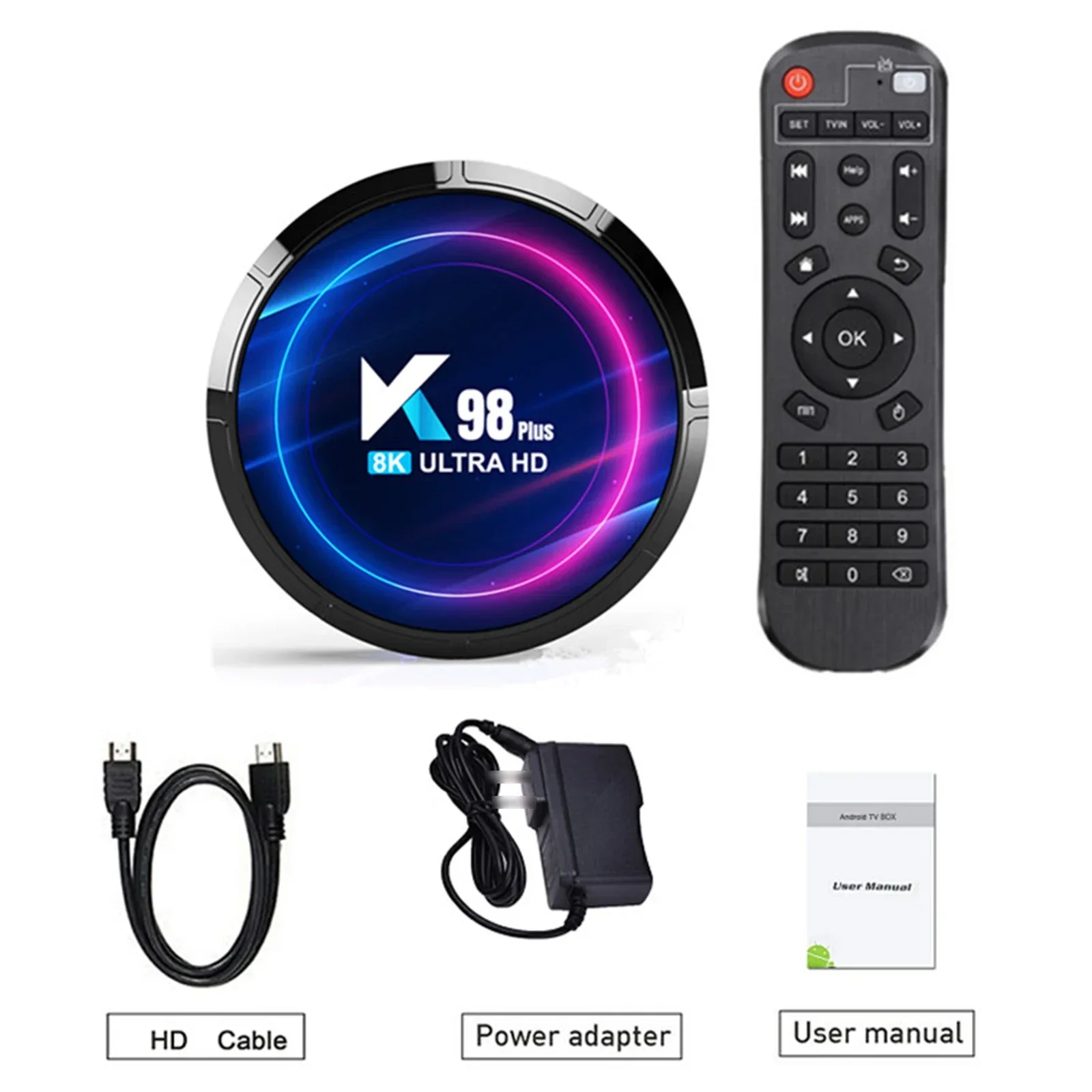 K98Plus Android 13 TV Box Media Player 4GB 64GB Support 8K Video Decoding HD10 RK3528 Quad-Core Dual WiFi BT 5.0 Set Top Box