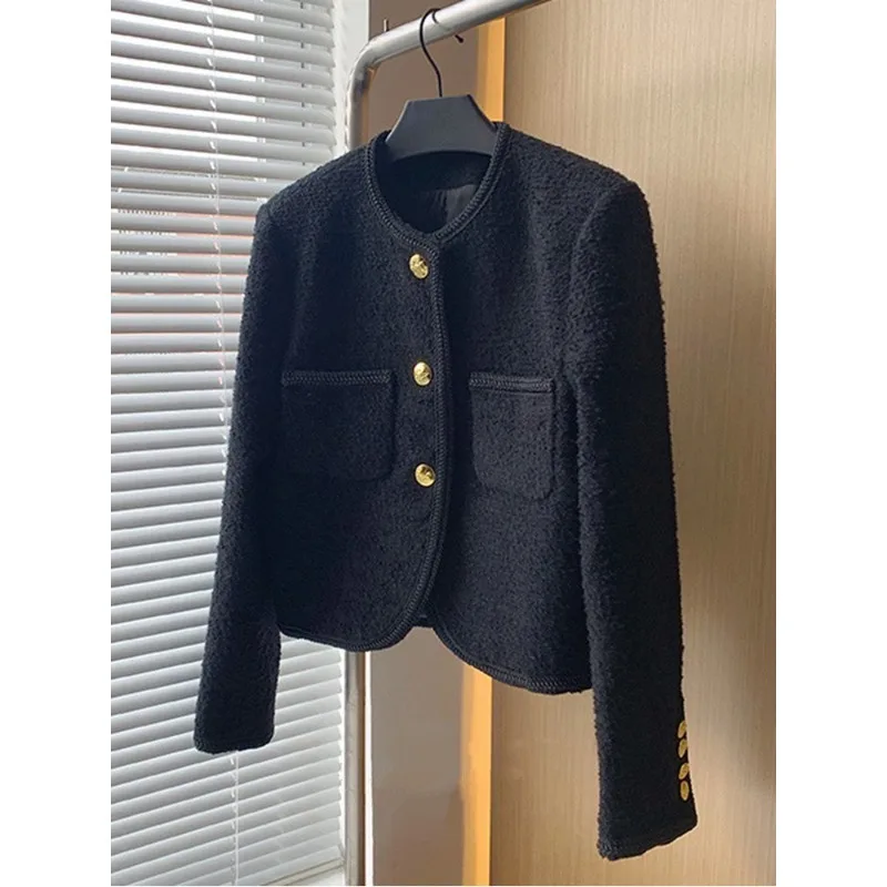 2025Autunno Inverno Moda Tempo libero Vintage Tweed Giacca da donna Cappotto Coreano Chic Street Cappotto elegante Abbigliamento donna