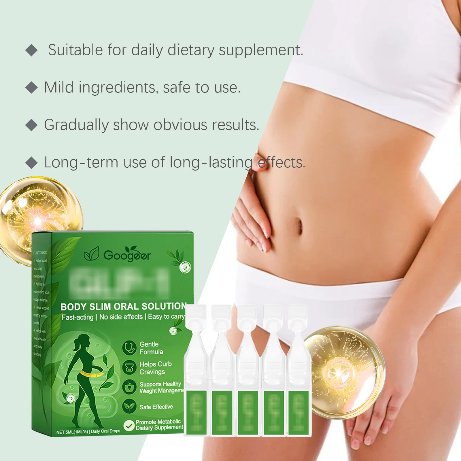 Weight Loss Drops Suppress Appetite Promote Intestinal Digestion Burn Fat Detox Maintain Blood Sugar Balance Slimming Drops view 2