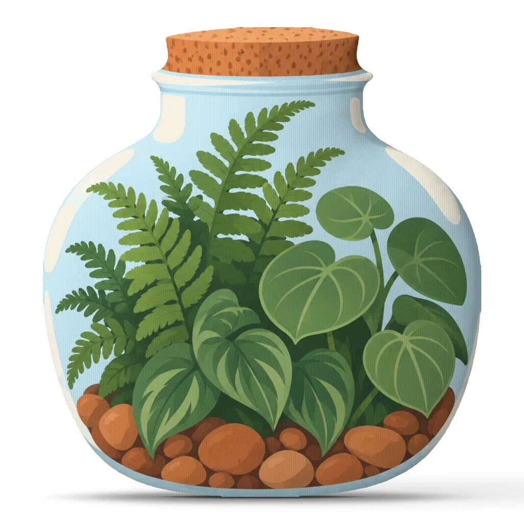 Plant Terrarium Jar Shaped Throw Pillow Botanical Cushion Houseplant Decor Plush Stuffed Pillow Plant Lover Gift Sofa Decor