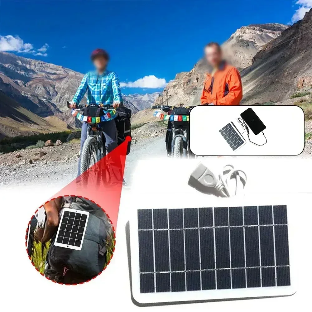 Solar Panel 5V 5W IP65 Waterproof Portable Solar Panel With USB Safe Charging Battery Charger For 3.6V-5V Electronic Products