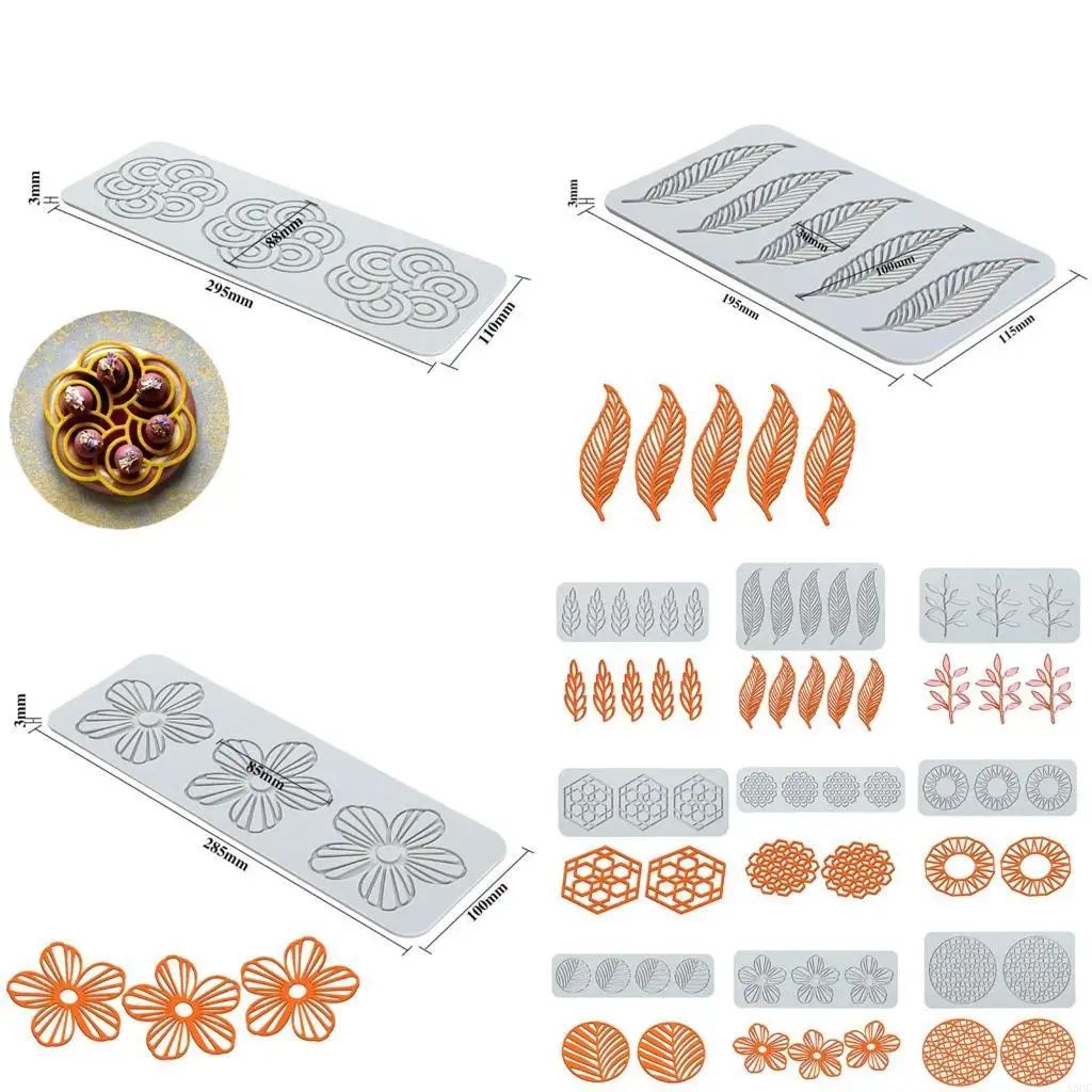 Silicone Fondant Molds Mousse Decors Sugarcraft Mat Gifts for Baking Lover X3UC