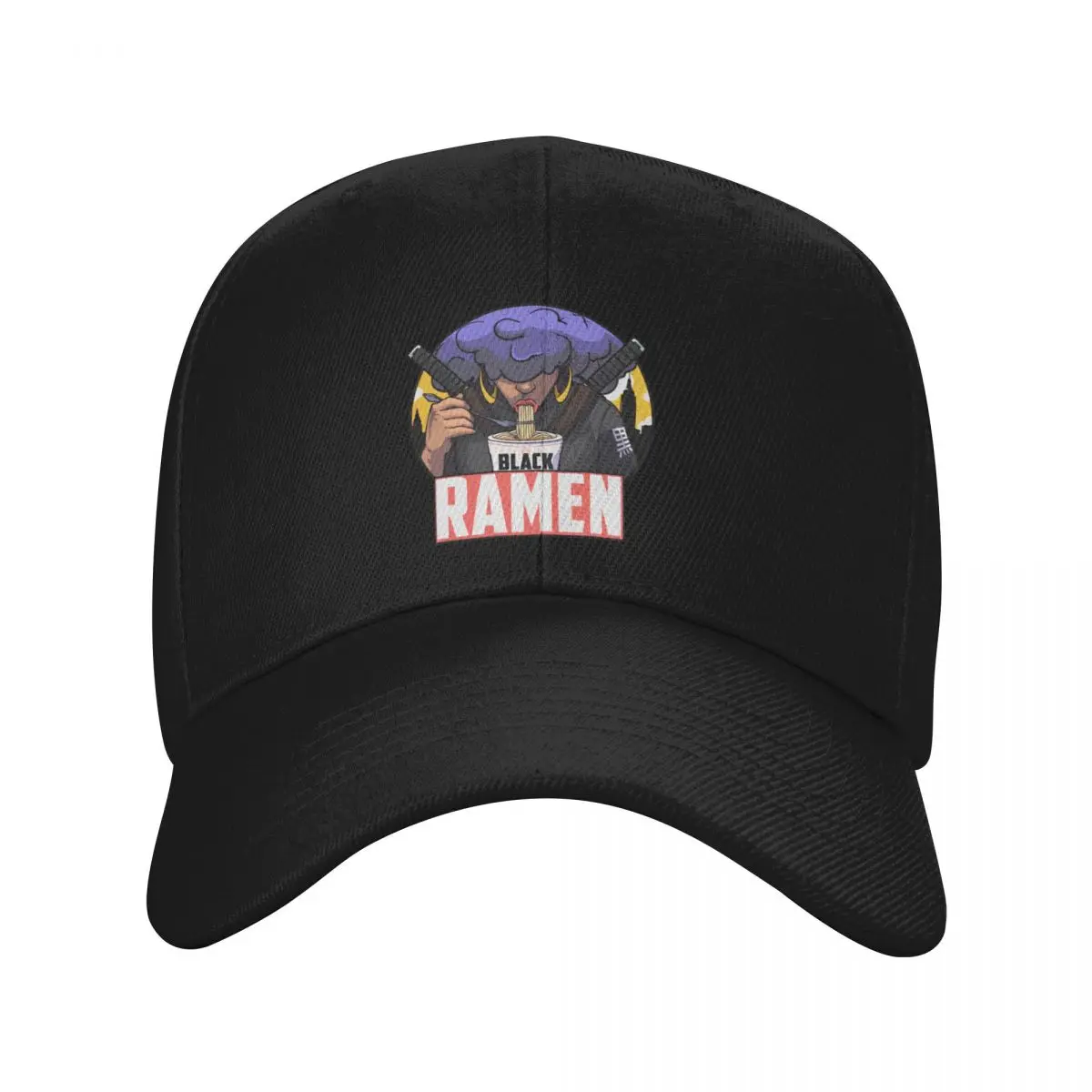 

Black Ramen Drip Baseball Cap Sun Hat For Children Streetwear custom caps Women's Beach Outlet Men's
