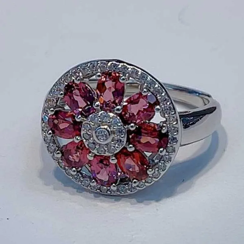 SACE GEMS Fashion Resizable 3*4MM Natual Garnet Rings for Women 925Sterling Silver Wedding Party Fine Jewelry Festival Gift