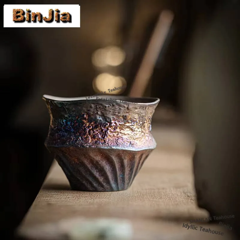 520ml Handmade Gilt Silver Multicolour Tea Washing Vintage Small Capacity Jianshui Chaxi Basin Writing-brush Washer Ornaments