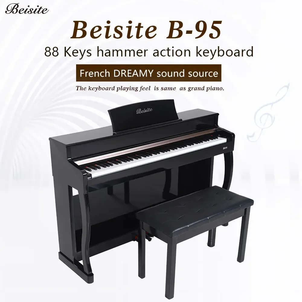 808 Hammer key keyboard upright piano light tips USB Bluetooth MIDI thumb piano