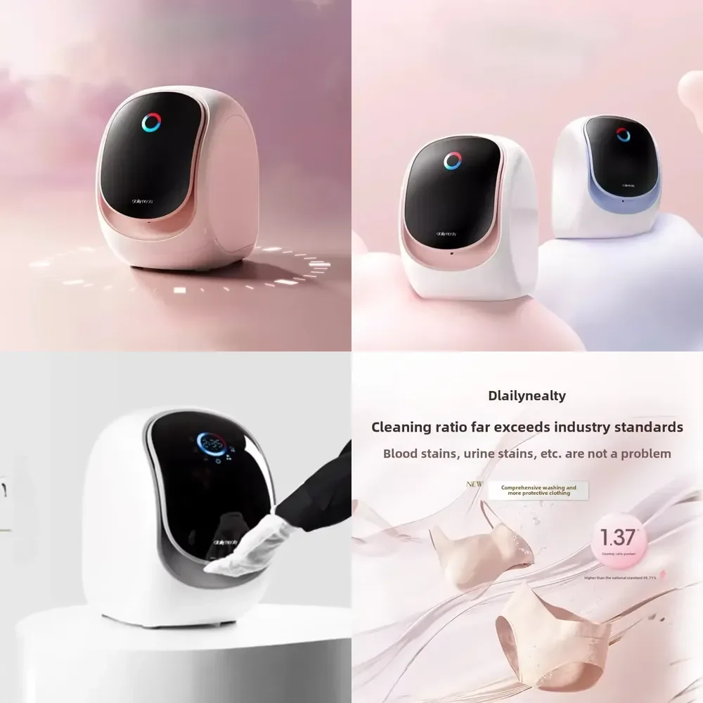 2026 Mini Underwear Washing Machine for Dailyneaty For Small Sock Laundry Washer with Wash and Dry Function Portable Compact