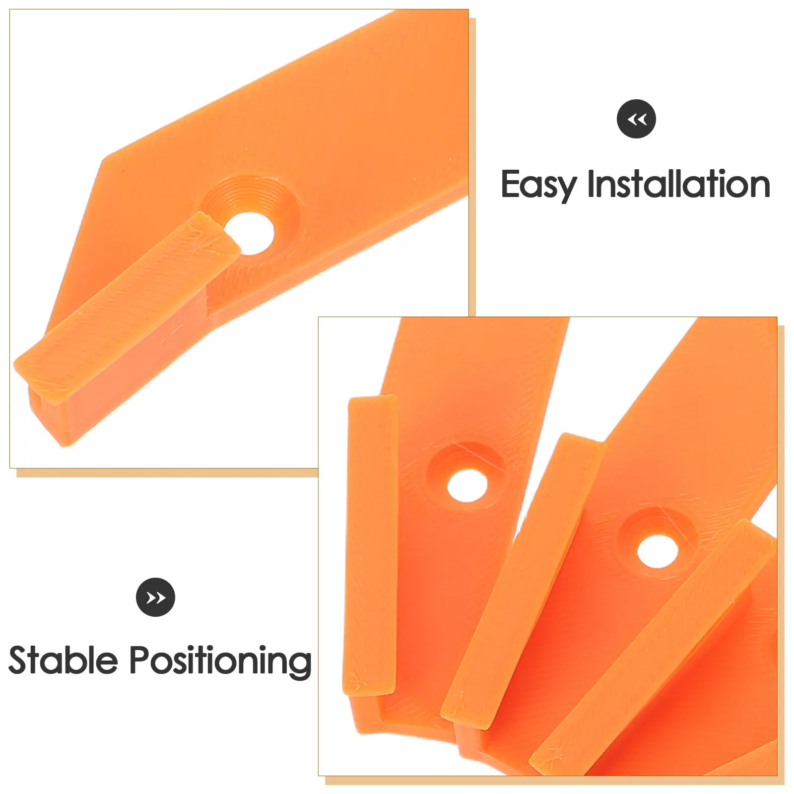 4Pcs Wall Mount Caliper Holder Orange Easy Install Caliper Organizer Rack Garage Workshop Measuring Tool Hooks