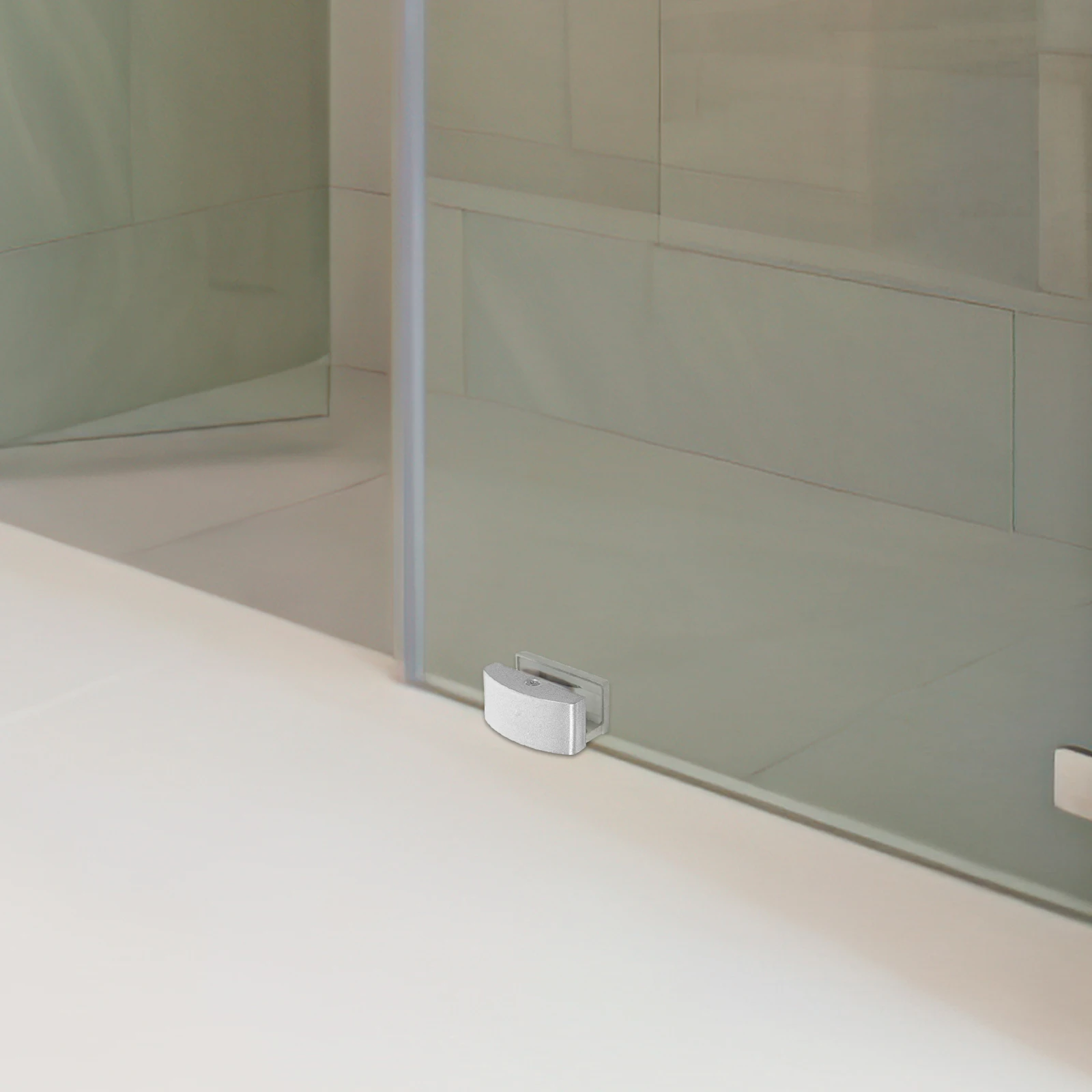 

Window Glass Door Swing Stopper Shower Doors Rollers Aluminum Alloy Bottom Guide
