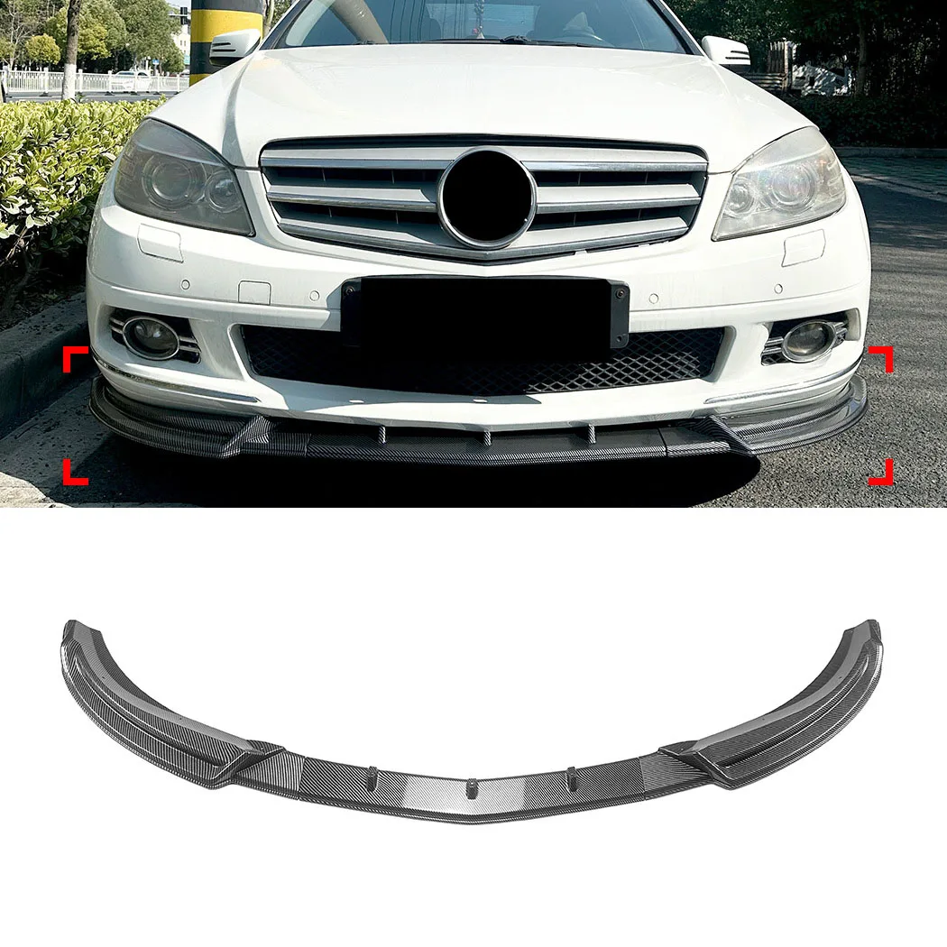 

For Mercedes-Benz C-Class W204 Standard Edition 2007-2010 Front Bumper Lip Spoiler Splitter Diffuser BodyKit Tuning ABS Cover