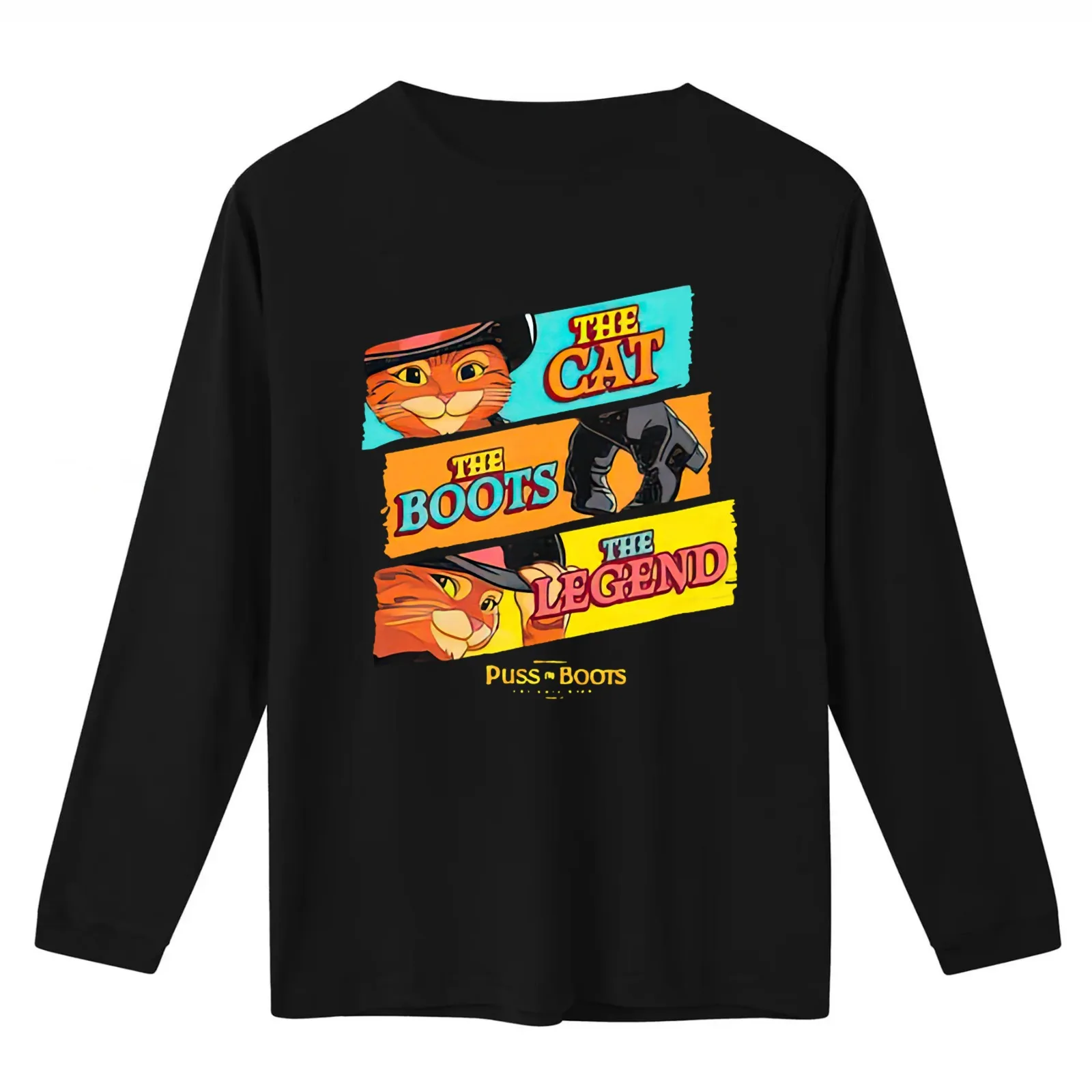 púss ín boots thé lást wísh T-Shirt Summer Casual Cotton Tee Oversized Streetwear Tops Vintage Graphic Print 100% Cotton
