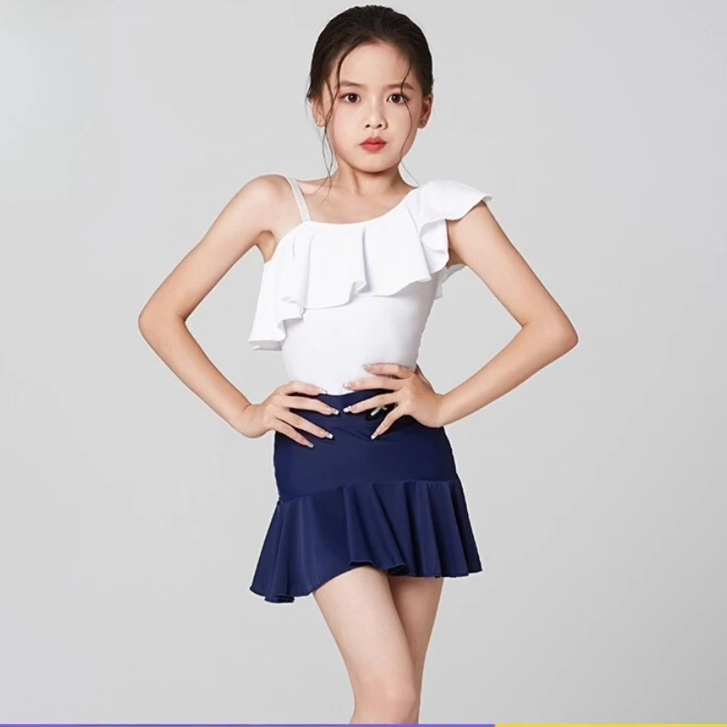 

Girls' performance costume Latin dance practice costume children's summer new set training performance costume set