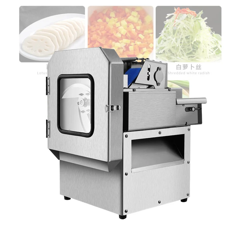 

Potato Shredder Machine Commercial Multi-Function Onion Chive Chili Vegetable Cutter Electric Slicer Dicing Machine