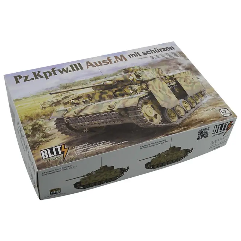 TAKOM 8002 1/35 Pz.Kpfw.III Ausf.M mit schurzen BLITS BY TAKOM 2020 assemble