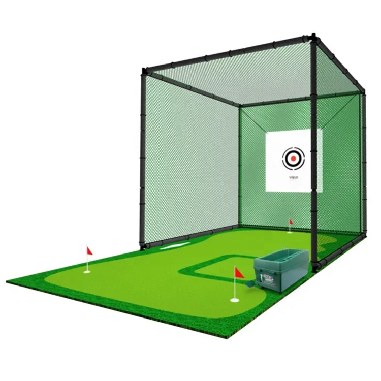 3x3x3m Golf Cage Training Aid Tool Practice Golf Net Cage Golf Hitting Cage