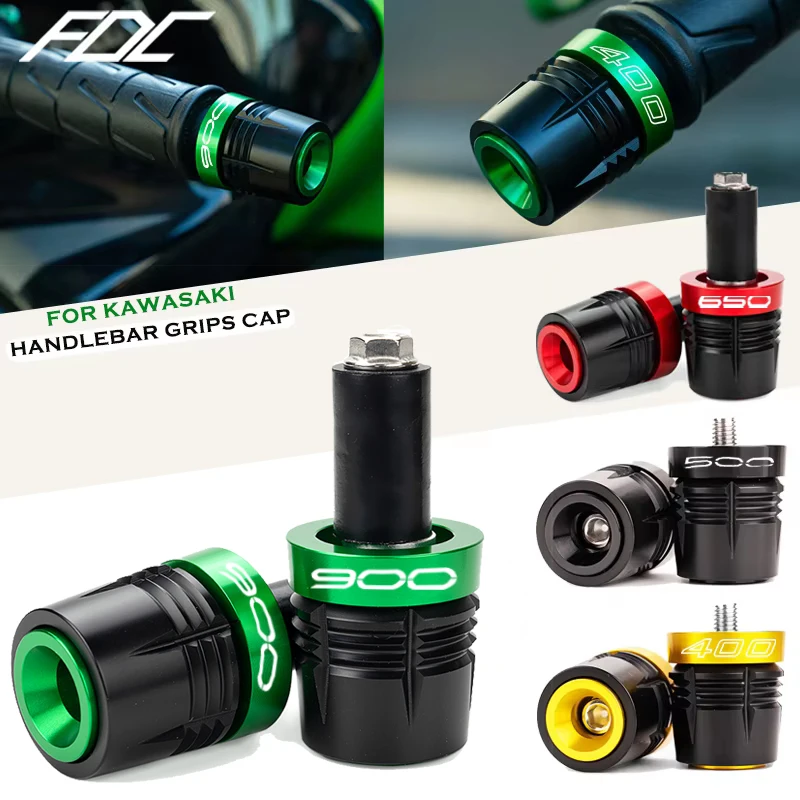 

For Kawasaki Z900 Z650 Z500 Z400 NINJA650 Ninja500 SE Ninja400 Versys650 Motorcycle Handlebar Grips End Plugs Caps Sliders Z900