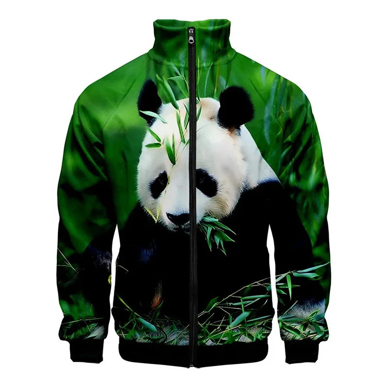 New 3D Chinese National Treasure Panda Printing Jacket For Men Winter Children Streetwear Funny Animal Graphic Jackets Clothes