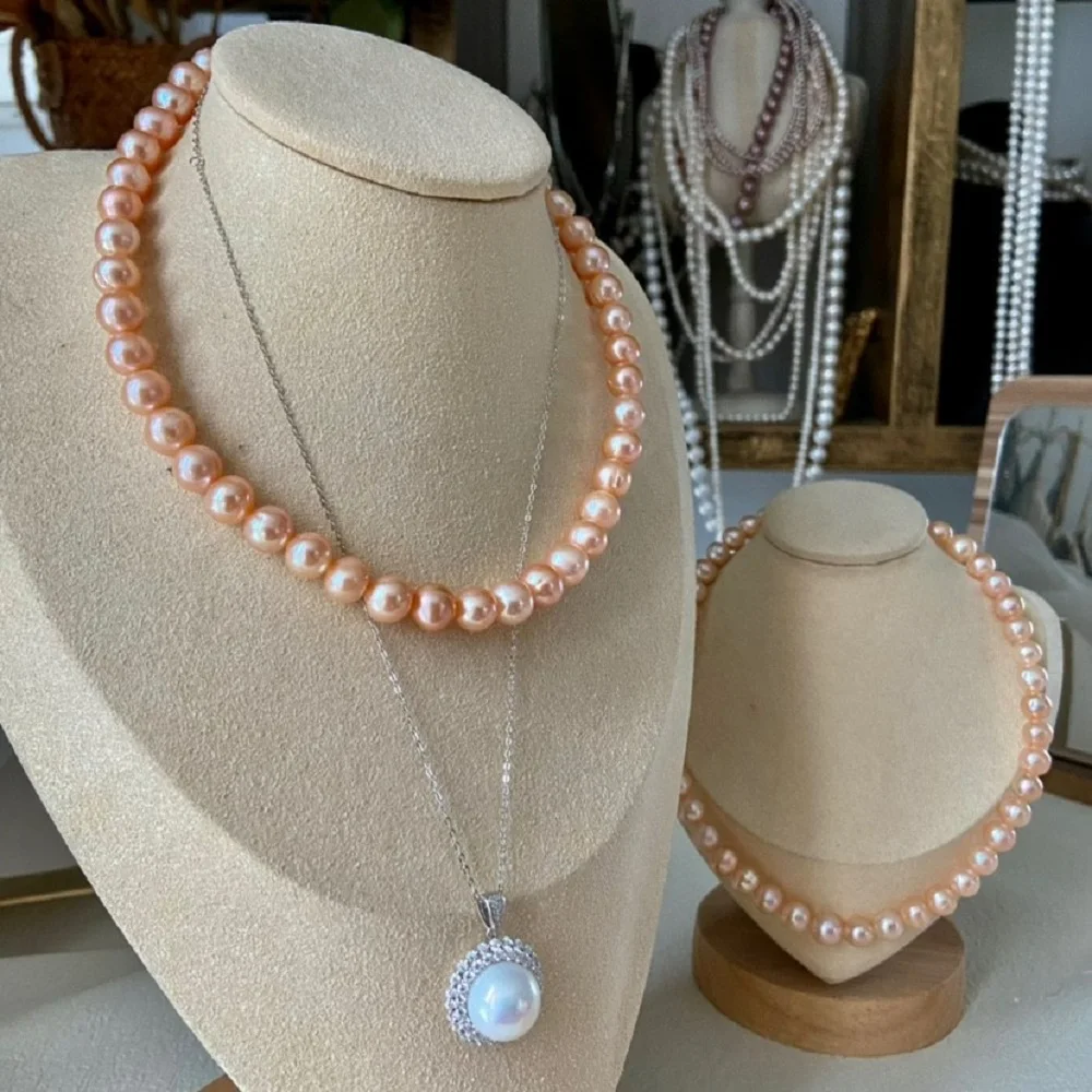 

Красивое ожерелье из натурального круглого жемчуга Южных морей AAAA диаметром 9–10 мм, 925–16 дюймов/18 дюймов/20 дюймов/22 дюйма