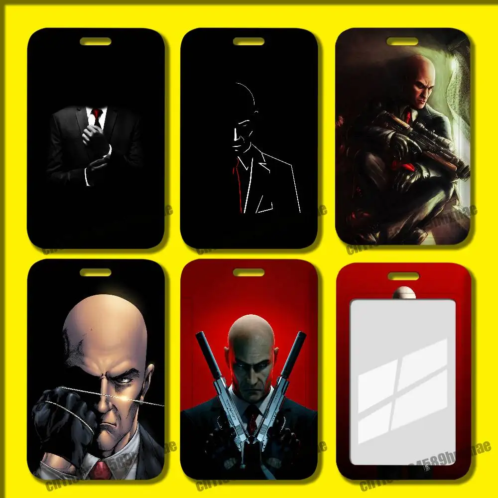 For Agent 47 Hitman Employee ID Card Holder Office Badge Student Bank Work Credit Holders Hard Case Shell