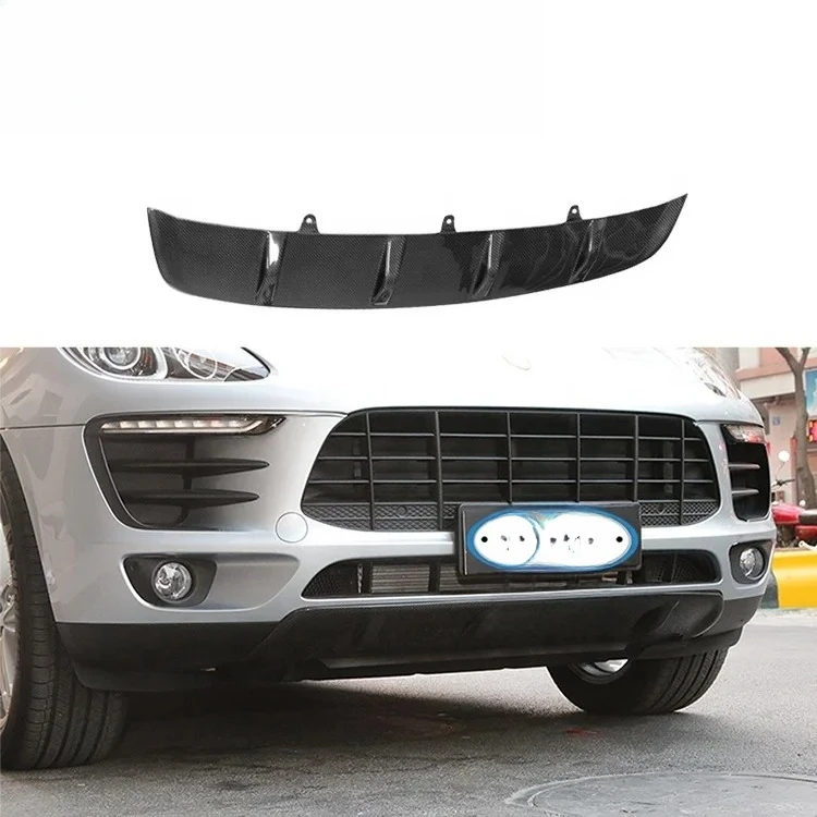 Car Accessories Front&Rear Bumper Diffuser Lips Protector Real Carbon Fiber Car Parts Exterior for Porsche Macan