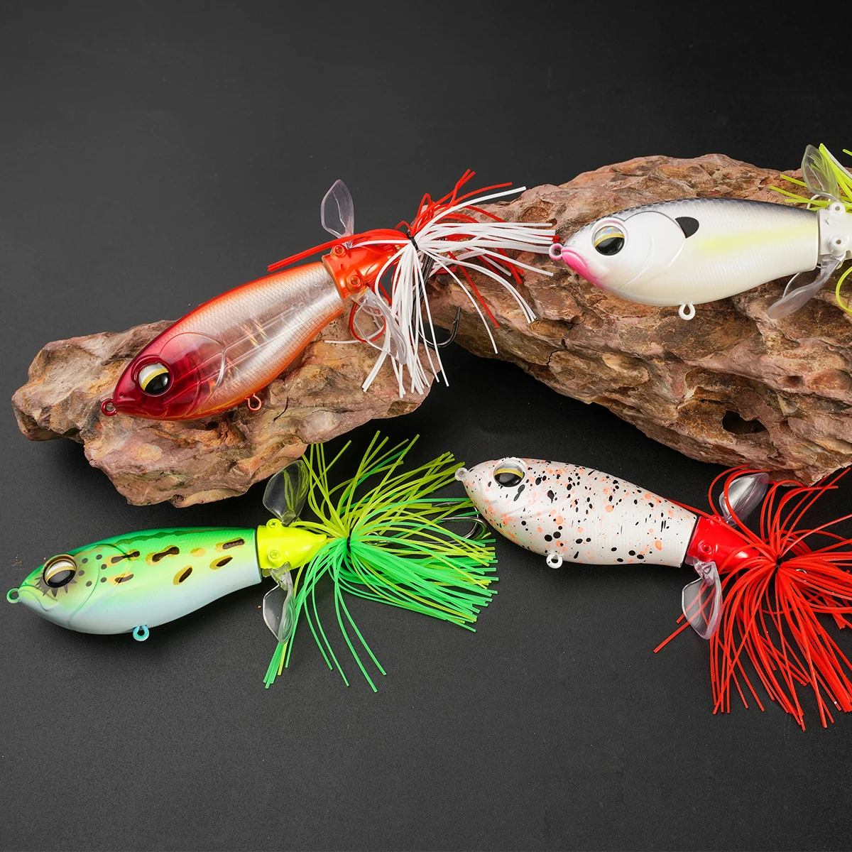 Floating Hardbait Wobbler Long Casting 9.5cm 19.5g Chatter Bait Top Water Fishing Lure Rotating Spinning Tail Popper