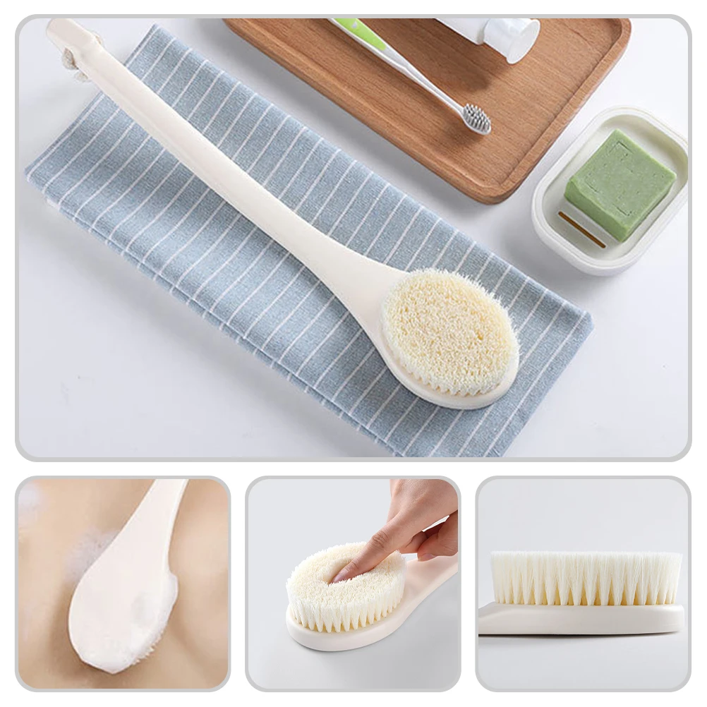 

Efficient Body Scrub Brush with Flexible Bristles Long Handle Bathing Tool for Easy Back Washing Long Handled Bath Brush