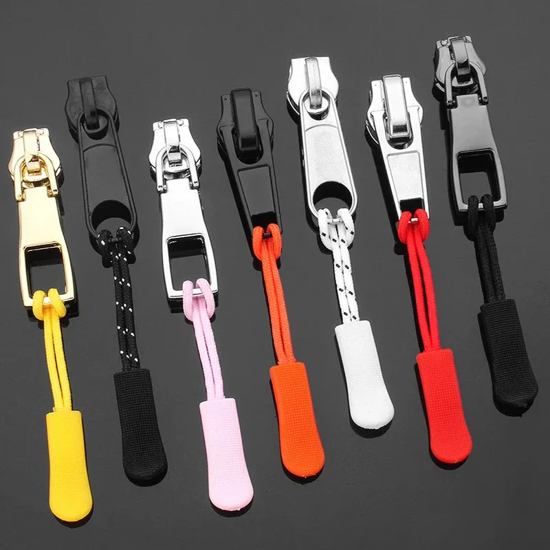5/20pcs High quality Travel Clothing Suitcase Tent Backpack Ends Lock Zips Zip Puller Replacement Zipper Pull Cord Rope Pullers