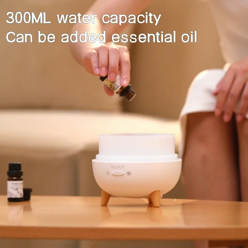 300ml Essential Oil Diffuser with Night Light Electric Aromatherapy Air Diffuser Remote Control Ultrasonic Mist Humidifier