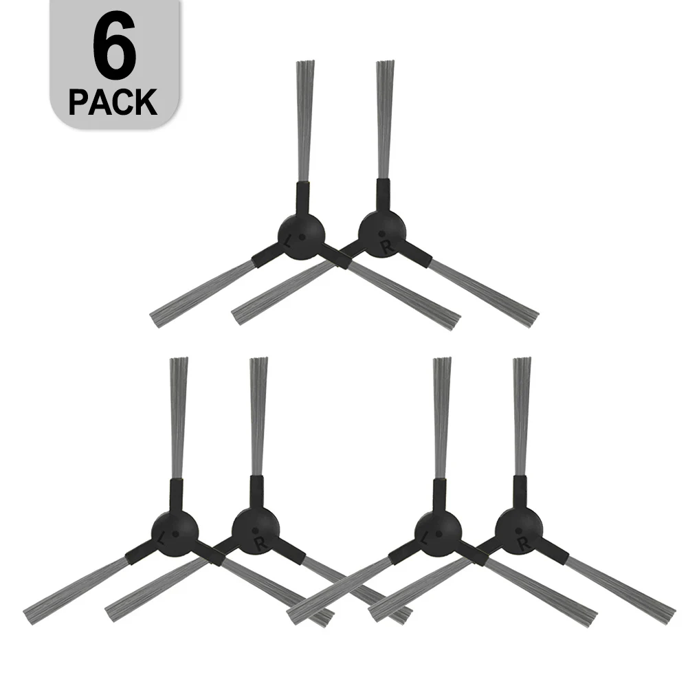 6-Pack Efficient Corner Cleaning Side Brushes For Irbis 0321/0121 Redmond VR 1321s For Mamibot For PROVAC Robot Vacuum Cleaner